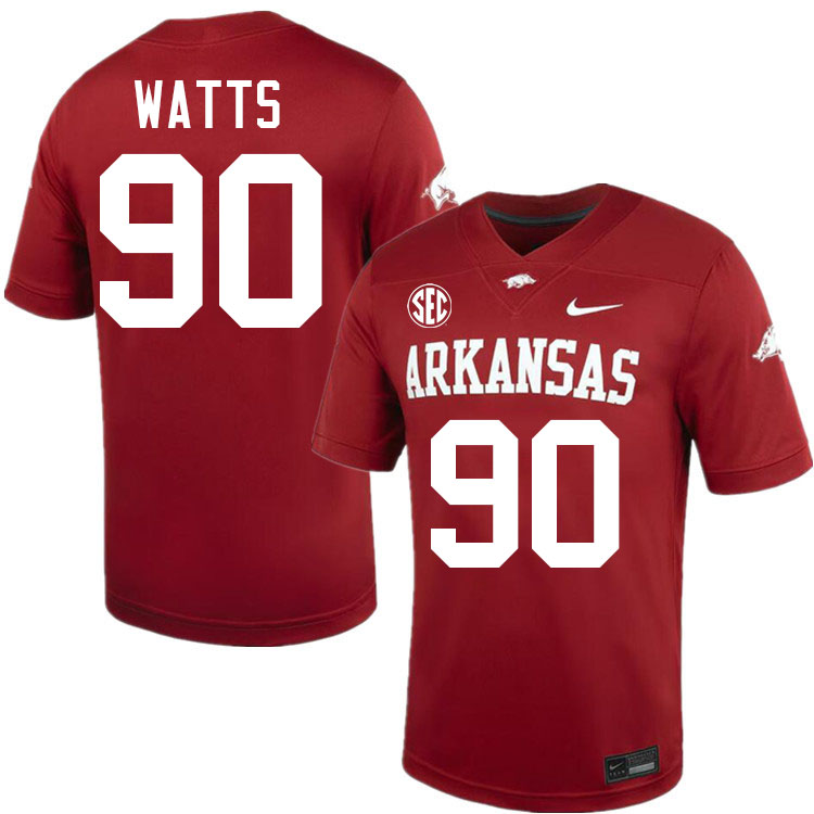 Armon Watts Arkansas Jersey,Arkansas Razorbacks #90 Armon Watts Jersey Youth College-Cardinal